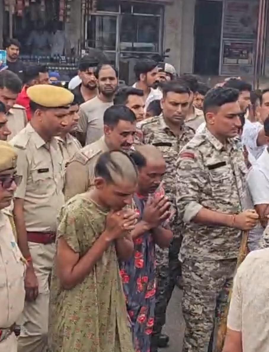 सीकर में नंदी की हत्या का मामला: पुलिस का बड़ा एक्शन, गिरफ्तार आरोपियों के सिर मुंडवाकर.. ‘गाउन’ पहनाकर निकाला जुलूस