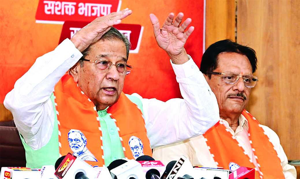 भाजपा के वरिष्ठ नेता घनश्याम तिवाड़ी की प्रेस कॉन्फ्रेंस, पूर्व मुख्यमंत्री अशोक गहलोत पर लगाए गई आरोप