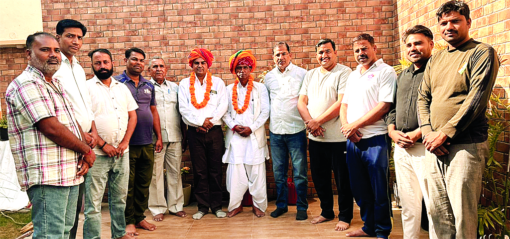 जाट समाज के तहसील अध्यक्ष सत्यनारायण चौधरी ने नवनिर्वाचित जीएसएस अध्यक्ष का किया स्वागत