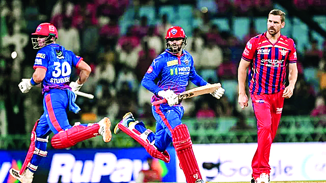 IPl-  दिल्‍ली कैपिटल्‍स ने लखनऊ सुपर जायंट्स को 6 विकेट से हराया, लुंगी नगिडी और टी नटराजन के 3-3 विकेट के बाद समीर रिजवी (70*) के अर्धशतक