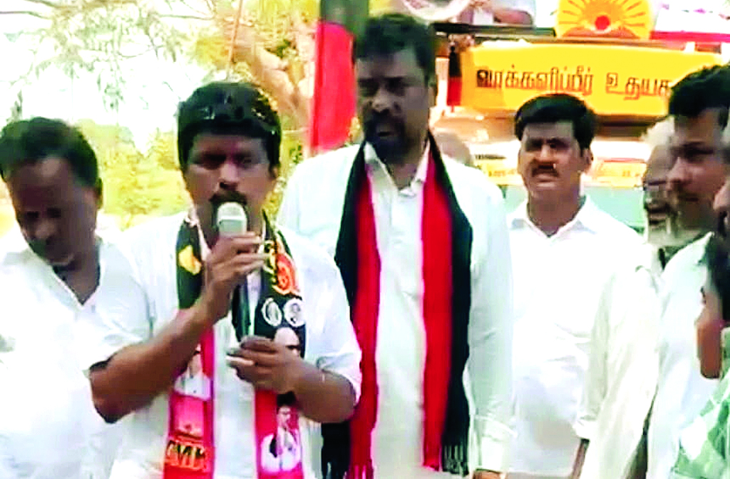 आरकाट विधानसभा क्षेत्र में डीएमके उम्मीदवार ईश्वरप्पन का जोरदार चुनाव प्रचार